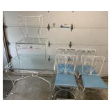 metal & glass patio set