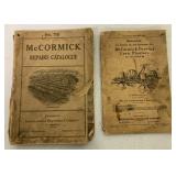 2 McCormick-Deering Repairs/Setup Catalogs