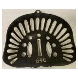 Cast Iron Farm Implement Seat