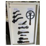 10 Primitive Wrenches/Measuring Wheel/Square