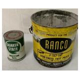 2 pcs,Ranco Patch Pail,Quaker State Oil,1 qt