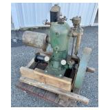 Vertical Marine Engine, vertical side shaft on