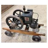 Stover open base spoke flywheel engine on cart