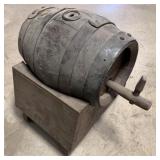 Lauer Brewing Co Keg on Wooden Stand