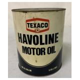 1 Gallon Texaco Havoline Motor Oil Can