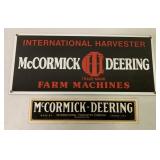 2 pcs- McCormick-Deering Sign & Decal