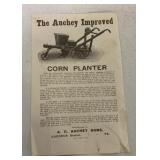 Auchey Improved Corn Planter Ad