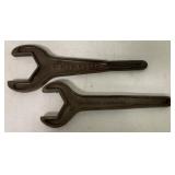 2 Cast Iron Wrenches,S.B.Co,25lbs,Tri Clover