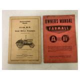 2 IH Farmall A&W,Gear Drive Tractors Books