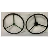 2 Tractor Steering Wheels,no names