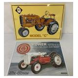 2 Ford,Allis-Chalmers Tractor Metal Signs