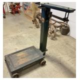 Fairbanks Platform Scales/Brass Beam,4 Wghts