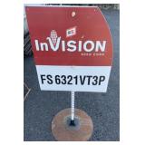 InVision Seed Corn Sign,2 Sided on Post