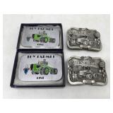(4) Toy Farmer Belt Buckles
