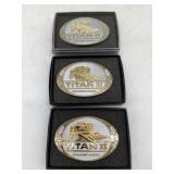 (3) John Deere Titan II Belt Buckles