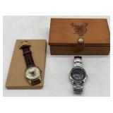 3 John Deere pcs- Watches/Wooden Box