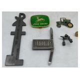 6 John Deere pcs-Tie Tac/Knife/Money Clip/other