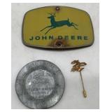 3 John Deere pcs-Tractor Emblem/Pin/Sample