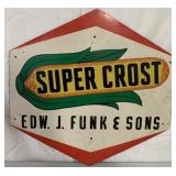 Single Sided Super Crost Corn Row Sign