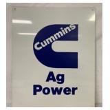 Dual Sided Cummins Ag Power Metal Sign