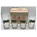 set of 4 Waterloo Boy Glasses w/ box