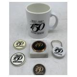(6) John Deere 150th Anniv. Pcs Mug/Keychains