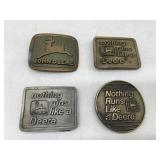 (4) John Deere Belt Buckles