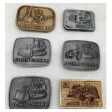 (6) John Deere Belt Buckles