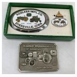 (2) Koelker Impl. Co. John Deere Belt Buckles