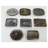 (8) Various Farming Belt Buckles