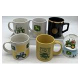 (6) John Deere items-Mugs/Snowglobe
