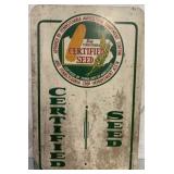 Dual Sided PA Certified Seed Metal Sign