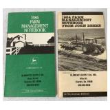 (2) John Deere Farm Management Notebooks