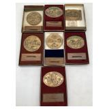 (7) John Deere Metal Desk Calendars w/Stands