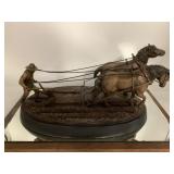 Bronze John Deere "The Plow" w/ Glass Case