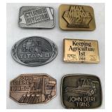(6) John Deere Belt Buckles