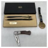 (3) John Deere 150th pcs-Fob/Knife/Pen/Pencil