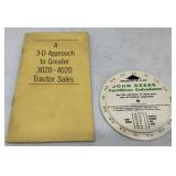 (2) John Deere Sales Book/Fertilizer Calculator