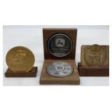 (6) John Deere Medallions/Calendar & Bases