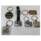 (6) John Deere Keychains/ Watch Fob