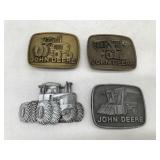 (4) John Deere Belt Buckles