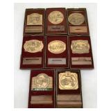 (8) John Deere Metal Desk Calendars w/Stands