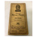 1934 John Deere Revised Retail Prices Booklet