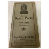 1930 John Deere Revised Retail Prices Booklet