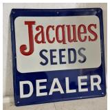 Jacques Seeds Dealer tin sign
