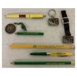 (9) John Deere Pens/Pencils/Fob/others