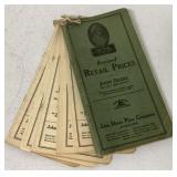 1937 John Deere Retail Prices Booklet/Revisons