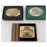 (3) John Deere Belt Buckles