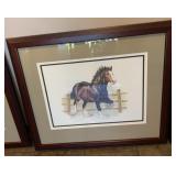 Budweiser Clydesdale Guy Coheleach Framed Print