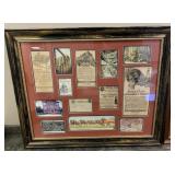 Framed Budweiser Ephemera